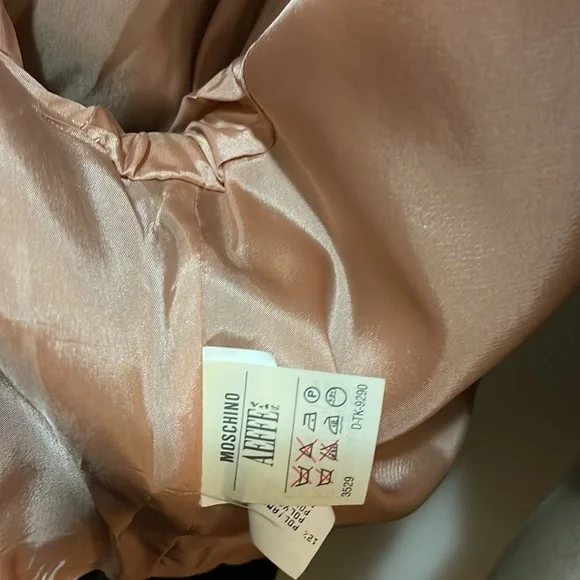 Moschino Cheap Chic Black Gray Pink Harlequin Tassel Jacket - Picture 12 of 14